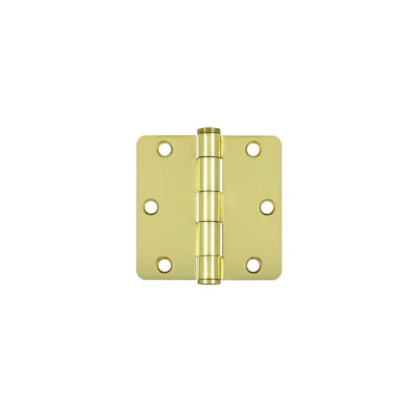 S35R4HD3 HD 1/4 Radius Hinges Polished Brass, 10PK